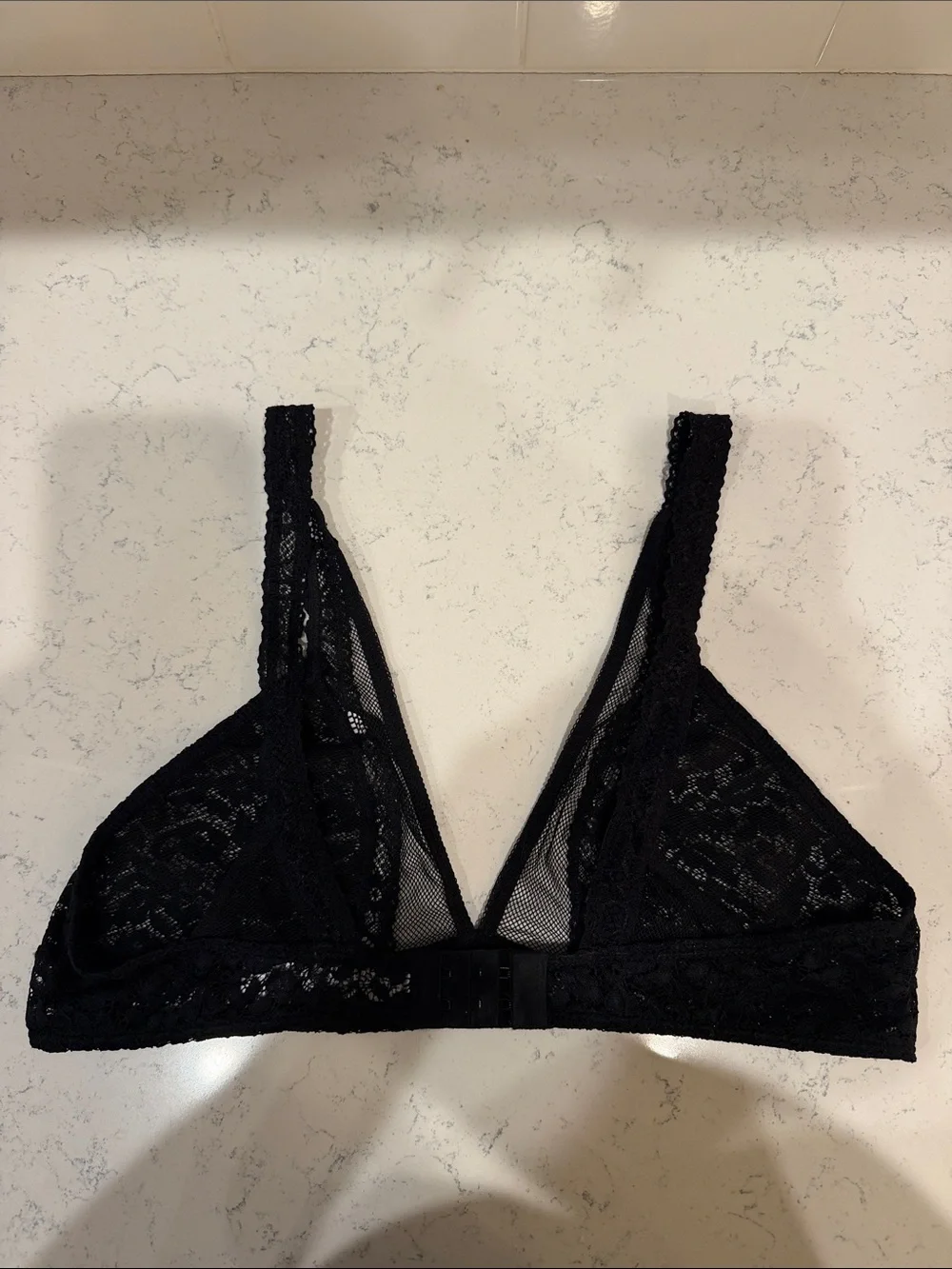 Urban Outfitters Delicate Black Lace Triangle Bralette Size L